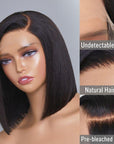 Ultra Full Undetectable HD Lace Side Part Bob Wig 100% Human Hair | Classic & Chic