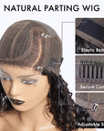 Water Wave C Parted Glueless Undetectable Minimalist Lace Wig With Bangs