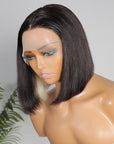 Peekaboo Glueless T Part Lace Bob Wig 100% Human Hair