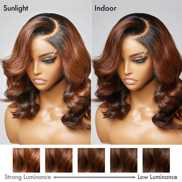 Limited Design | Ombre Brown C Part Loose Wave Glueless 5x5 Closure Undetectable HD Lace Wig 100% trending Human Hair