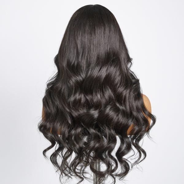 Breathable Cap Loose Body Wave 7x5 HD Lace Mid Part Long Wig 100% Human Hair