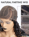 Chocolate Light Brown Wavy Minimalist HD Lace Glueless C Part Short Wig 100% Human Hair