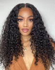 Wet And Wavy | Water Wave 13x4 Frontal HD Lace Side Part Long Wig 100% Human Hair | 3 Cap Sizes