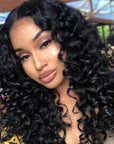 Spiral Curl 13x4 Lace Front Wig Glueless 4x4 Lace Closure Human Hair Wigs