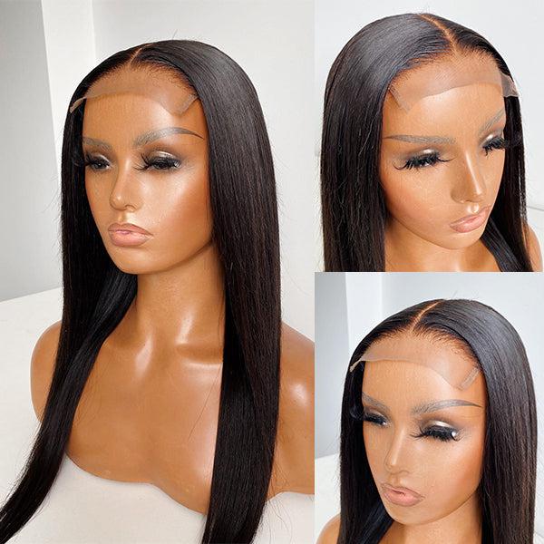 Silky Straight Glueless 5x5 Closure Undetectable HD Lace Long Wig 100% Human Hair