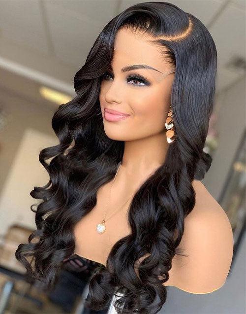 5x5 Brown Highlight Mixed Blonde Transparent Lace Closure Wigs