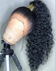 Curly 360 Full Lace Frontal Wig For High Ponytail Human Hair Wigs (Summer Must Have)