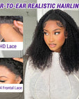 Afro Curly Free Parting Undetectable Invisible 13x4 Lace Frontal Wig | Real HD Lace