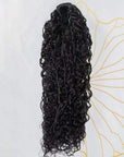 Water Wave Drawstring Ponytail 30inch Long Brazilian Human Hair Extensions