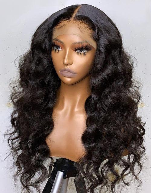 Loose Wave 360 Full Lace Frontal Wig For High Ponytail Human Hair Wigs