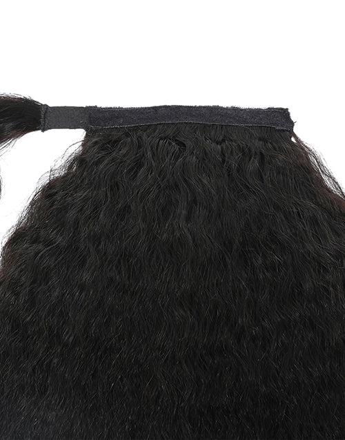 Kinky Straight Wrap Ponytail Around 30inch 15A Long Virgin Human Hair Extension