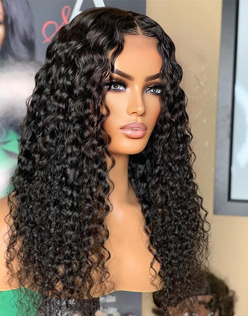 13x4 Curly Lace Front Wig Human Hair Wigs HD Lace Glueless 4X4 Lace Closure Wig