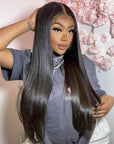 4x4 Silky Straight Human Hair Lace Closure Wig /13x4 Lace Front Wigs