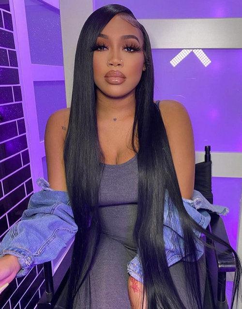 4x4 Silky Straight Human Hair Lace Closure Wig /13x4 Lace Front Wigs