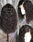 Short Deep Curly Bob Cut Wig 4x4 Transparent Lace Closure Wigs