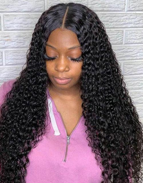 4x4 Jerry Curly Human Hair Lace Closure Wig /13x4 Frontal Lace Wigs