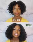 4B 4C Mongolian Afro Kinky Curly Thin V Part Wig Without Leave Out (Must TRY)