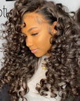Wand Curl 13x4 Human Hair Lace Front Wig Glueless 4x4 Lace Wig