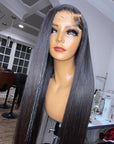 5X5 HD Lace Straight Lace Closure Wig 180% Brazilian Human Hair Wig
