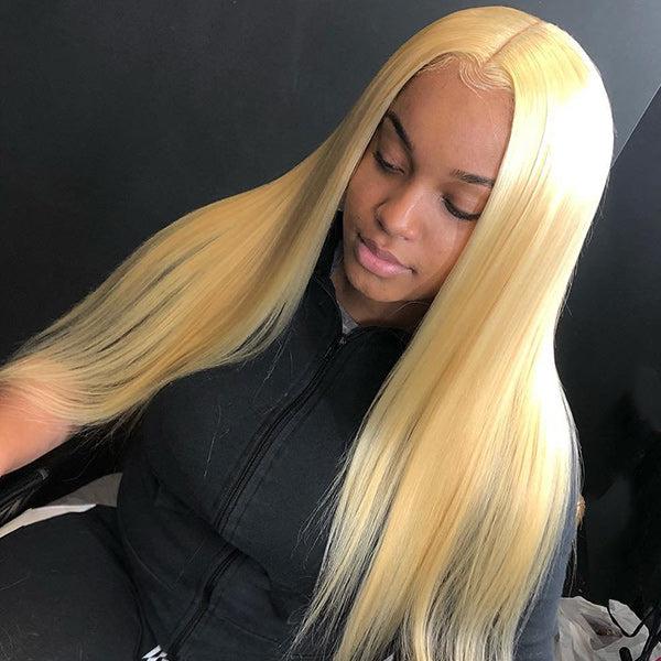 Blonde 613 Straight/Body Wave No Lace Half Wig 100% Human Hair