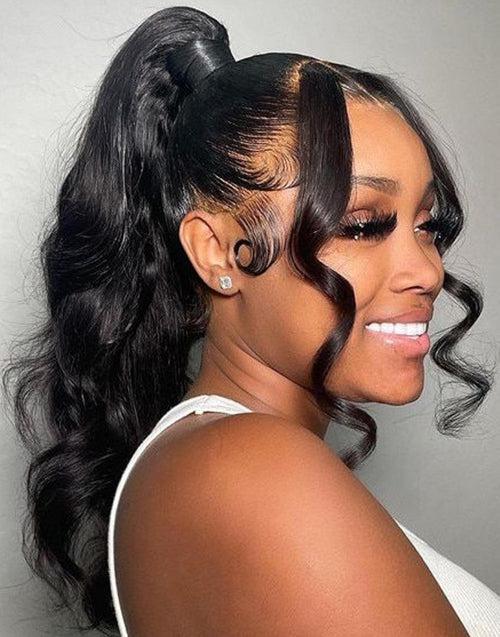 Glueless Body Wave 360 Lace Front Wig Preplucked HD Lace Human Hair Wigs
