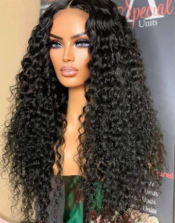 Crystal Lace 13x4 Frontal Lace Human Hair Wigs Curly Human Hair Pre Plucked Natural Hairline