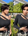 Mature Boss Style Affordable Pre-styled Short Pixie Cut Undetectable Invisible Lace Wig