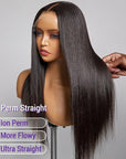Belle Canadienne Ion Perm Straight Undetectable Glueless 5x5 Closure Lace Wig | Real HD Lace
