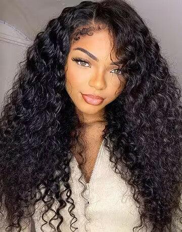 Full Lace Wig Deep Wave Brazilian Human Hair Wigs With 4C Hairline Edge