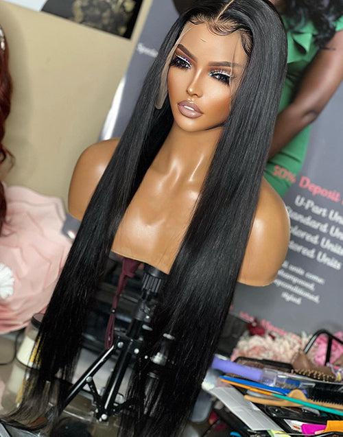 Crystal Lace 13x4 UNDETECTABLE HD Lace Brazilian Straight Human Hair Lace Front Wigs