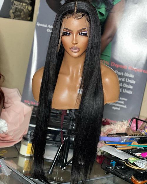 Crystal Lace 13x4 UNDETECTABLE HD Lace Brazilian Straight Human Hair Lace Front Wigs