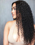 Deep Wave 5×5 Closure HD Lace Glueless Mid Part Long Wig 100% Human Hair