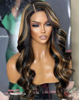 Highlight Honey Blonde 5X5 HD Lace Body Wave Lace Closure Wig Brazilian Human Hair Wig