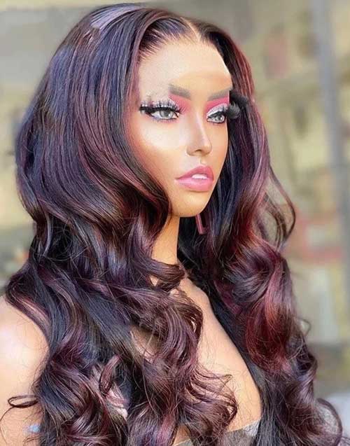 Highlight 99J Colored Body Wave 13x4 Lace Front Wig HD Lace 4x4 Lace Closure Wig