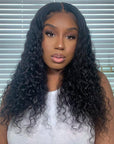 Wet And Wavy | Water Wave 13x4 Frontal HD Lace Side Part Long Wig 100% Human Hair | 3 Cap Sizes