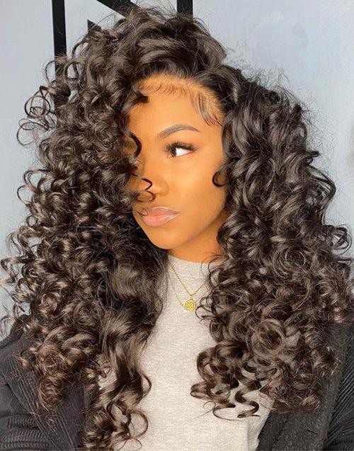 Wand Curl 13x4 Human Hair Lace Front Wig Glueless 4x4 Lace Wig